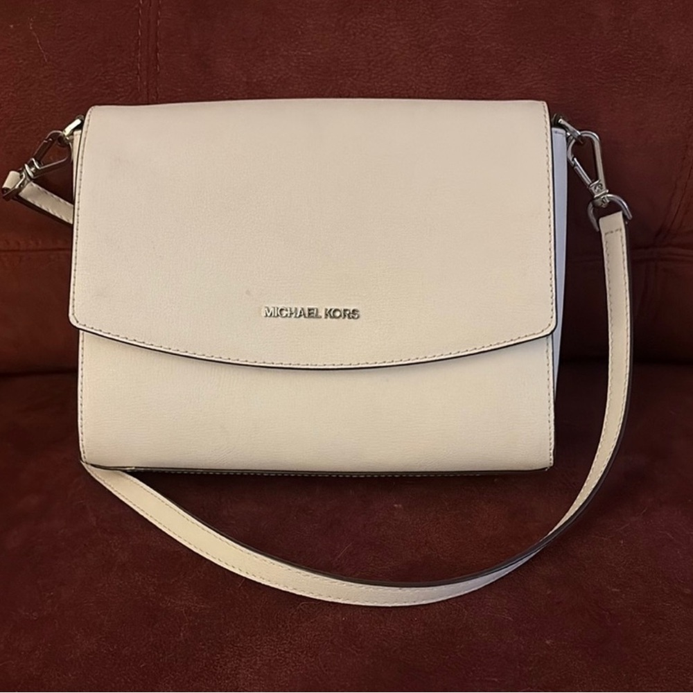 Michael Kors Cream Saffiano Leather Crossbody